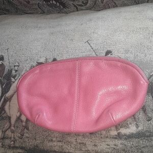 🌺ANN TAYLOR CORAL LEATHER Pouch